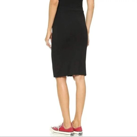 LNA Skirt Slit Mini High Rise Waist Bodycon Pencil Black Stretch Jersey Size S - Picture 16 of 16